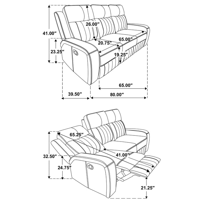 Raelynn Reclining 3 Pc Set - Orbit Furniture (Richmond,BC)