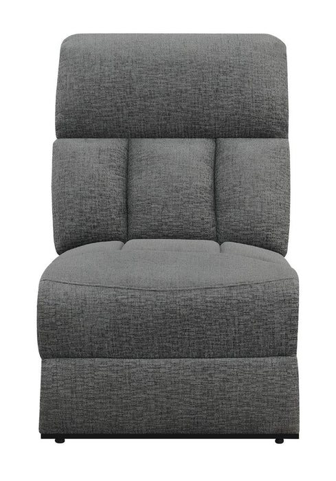 Bahrain Upholstered Armless Chair Charcoal - Orbit Furniture (Richmond,BC)