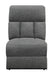 Bahrain Upholstered Armless Chair Charcoal - Orbit Furniture (Richmond,BC)