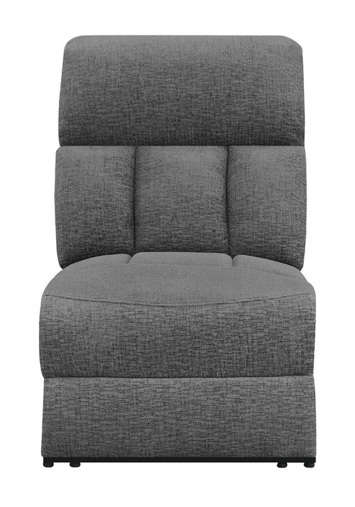 Bahrain Upholstered Armless Power Recliner Charcoal - Orbit Furniture (Richmond,BC)