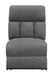 Bahrain Upholstered Armless Power Recliner Charcoal - Orbit Furniture (Richmond,BC)