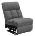 Bahrain Upholstered Armless Recliner Charcoal - Orbit Furniture (Richmond,BC)