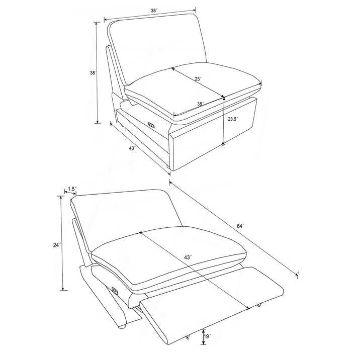 Collins Armless chair - Orbit Furniture (Richmond,BC)