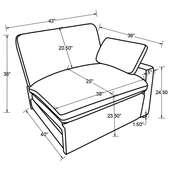 Collins Sectionals White - Orbit Furniture (Richmond,BC)