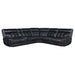 Hewitt Leather Upholstered Power Reclining Sectional Black - Orbit Furniture (Richmond,BC)