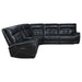 Hewitt Leather Upholstered Power Reclining Sectional Black - Orbit Furniture (Richmond,BC)