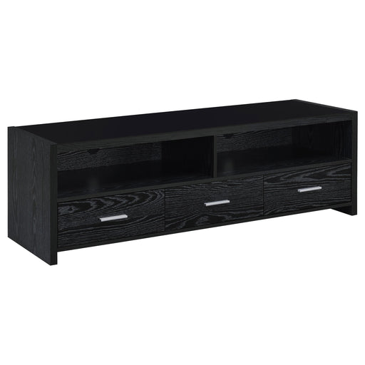 Alton 62" 3-drawer TV Console Black Oak - Orbit Furniture (Richmond,BC)