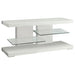 Cogswell 2-shelf TV Console Glossy White - Orbit Furniture (Richmond,BC)