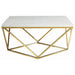 Meryl Square Coffee Table White and Gold - Orbit Furniture (Richmond,BC)