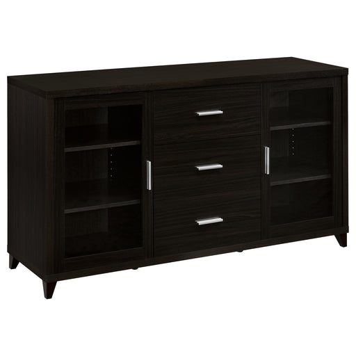 Lewes 2-door TV Stand with Adjustable Shelves Cappuccino - Orbit Furniture (Richmond,BC)