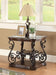 Laney End Table Deep Merlot and Clear - Orbit Furniture (Richmond,BC)