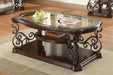 Laney Coffee Table Deep Merlot and Clear - Orbit Furniture (Richmond,BC)