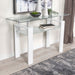 Dyer Rectangular Glass Top Sofa Table With Shelf White - Orbit Furniture (Richmond,BC)