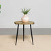 Pilar Round Solid Wood Top End Table Natural and Black - Orbit Furniture (Richmond,BC)