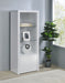 Jude 3-shelf Media Tower With Storage Cabinet White High Gloss - Orbit Furniture (Richmond,BC)
