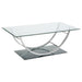 Danville U-shaped Coffee Table Chrome - Orbit Furniture (Richmond,BC)