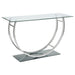 Danville U-shaped Sofa Table Chrome - Orbit Furniture (Richmond,BC)