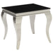 Luna Square End Table Chrome and Black - Orbit Furniture (Richmond,BC)