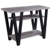 Stevens V-shaped Sofa Table Black and Antique Grey - Orbit Furniture (Richmond,BC)