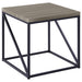 Birdie Square End Table Sonoma Grey - Orbit Furniture (Richmond,BC)