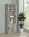 Burke 3-shelf Media Tower With Storage Cabinet Grey Driftwood - Orbit Furniture (Richmond,BC)