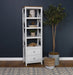 Angela 4-shelf Wooden Media Tower with Drawers Brown and White - Orbit Furniture (Richmond,BC)