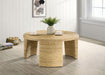 Artina Woven Rattan Round Coffee Table Natural Brown - Orbit Furniture (Richmond,BC)