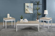 Stacie 3-piece Composite Wood Coffee Table Set Antique Pine and White - Orbit Furniture (Richmond,BC)