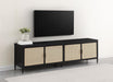 Amherst 4-door 78-inch Metal TV Stand Media Console Black - Orbit Furniture (Richmond,BC)