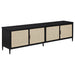 Amherst 4-door 78-inch Metal TV Stand Media Console Black - Orbit Furniture (Richmond,BC)