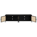 Amherst 4-door 78-inch Metal TV Stand Media Console Black - Orbit Furniture (Richmond,BC)
