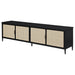 Amherst 4-door 78-inch Metal TV Stand Media Console Black - Orbit Furniture (Richmond,BC)