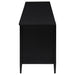 Amherst 4-door 78-inch Metal TV Stand Media Console Black - Orbit Furniture (Richmond,BC)