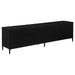 Amherst 4-door 78-inch Metal TV Stand Media Console Black - Orbit Furniture (Richmond,BC)
