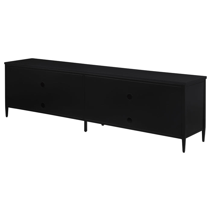 Amherst 4-door 78-inch Metal TV Stand Media Console Black - Orbit Furniture (Richmond,BC)