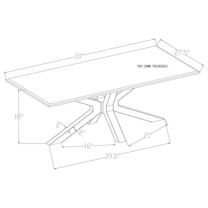 Visalia Coffee Table - Orbit Furniture (Richmond,BC)