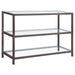 Trini Sofa Table with Glass Shelf Black Nickel - Orbit Furniture (Richmond,BC)