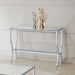 Saide Rectangular Sofa Table with Mirrored Shelf Chrome - Orbit Furniture (Richmond,BC)