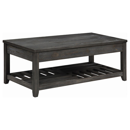 Cliffview Lift Top Coffee Table with Storage Cavities Grey - Orbit Furniture (Richmond,BC)