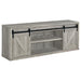 Brockton 71-inch 3-shelf Sliding Doors TV Console Grey Driftwood - Orbit Furniture (Richmond,BC)
