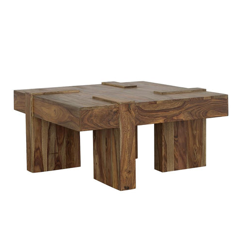 Samira Wooden Square Coffee Table Natural Sheesham - Orbit Furniture (Richmond,BC)