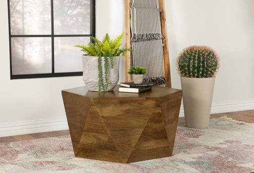 Zalika Hexagonal Coffee Table Natural - Orbit Furniture (Richmond,BC)
