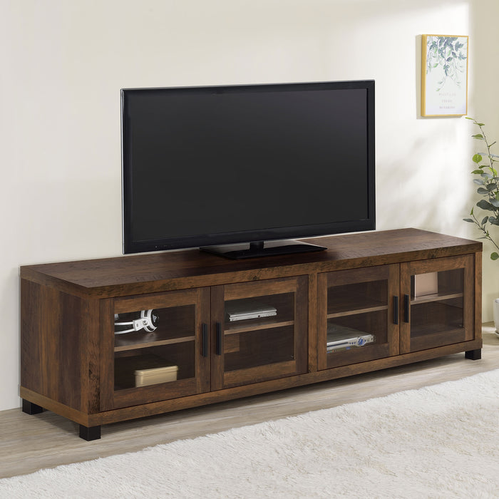 Sachin Rectangular TV Console with Glass Doors - Orbit Furniture (Richmond,BC)