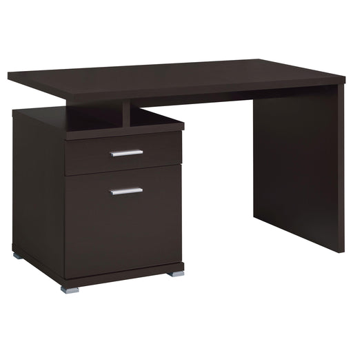 Irving 2-drawer Office Desk with Cabinet Cappuccino - Orbit Furniture (Richmond,BC)