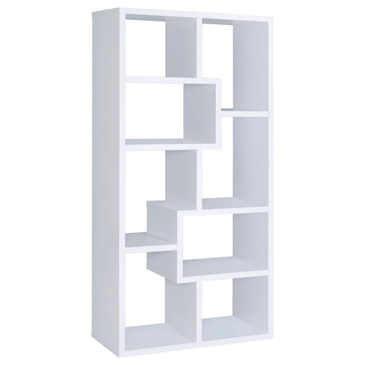 Theo 10-shelf Bookcase White - Orbit Furniture (Richmond,BC)