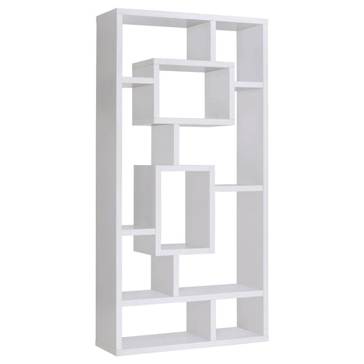 Howie 10-shelf Bookcase White - Orbit Furniture (Richmond,BC)