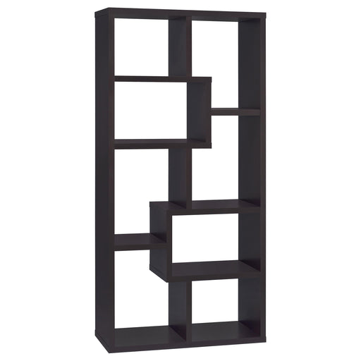 Theo 10-shelf Bookcase Cappuccino - Orbit Furniture (Richmond,BC)