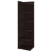 Pinckard 6-tier Corner Bookcase Cappuccino - Orbit Furniture (Richmond,BC)