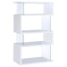 Emelle 4-tier Bookcase White and Clear - Orbit Furniture (Richmond,BC)