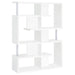Hoover 5-tier Bookcase White and Chrome - Orbit Furniture (Richmond,BC)
